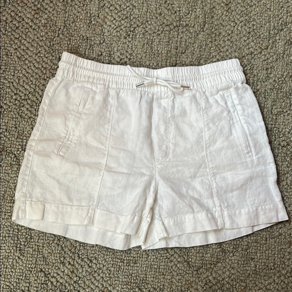 Athleta Women's Retreat White Linen Shorts Size 8